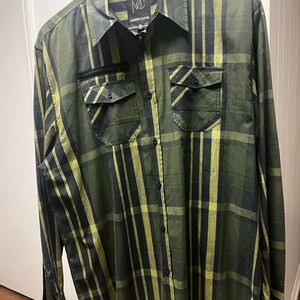 Modern Luxe Green Plaid Shirt